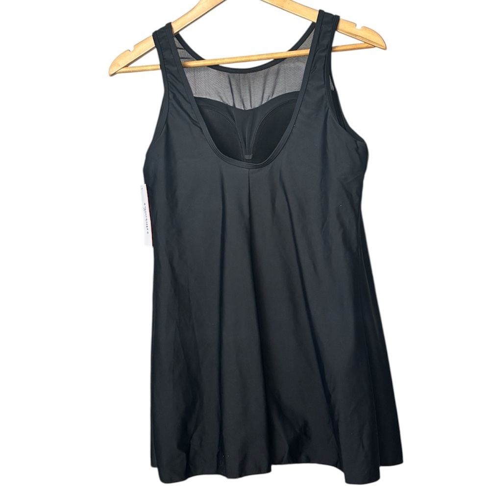 NWT! Swimsuits for All, One Piece Swim Dress, Sweet Heart Neckline with Mesh, 12 - Picture 3 of 10